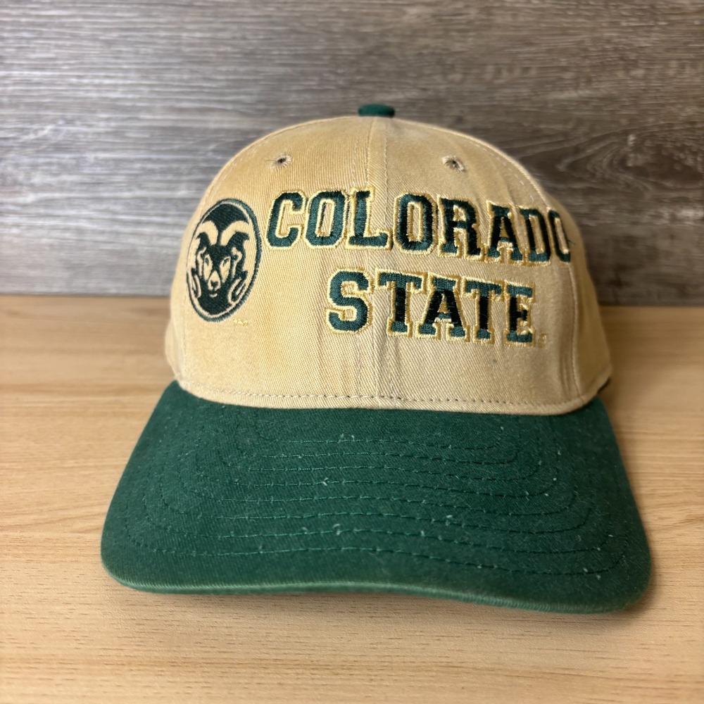 Vintage Colorado State Rams Hat Cap Snapback Brown Green USA Made